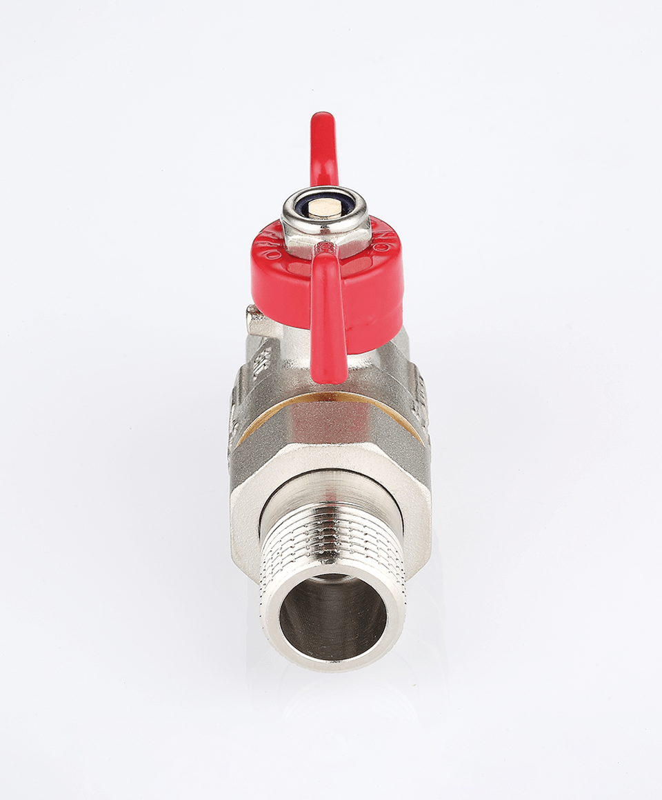 Ball valve with tail piece connections