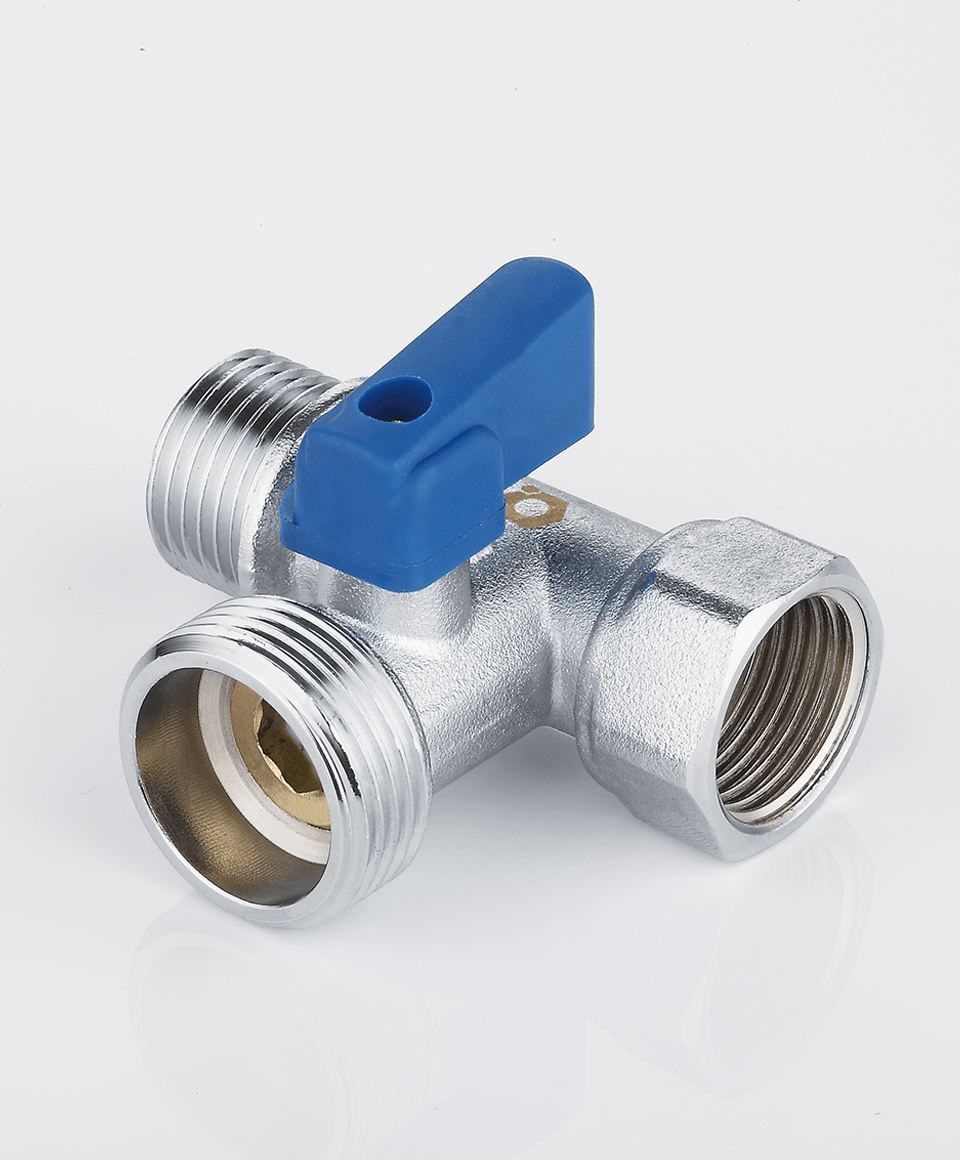 Vanne à boisseau sphérique en T, connexion femelle-mâle pour machine à laver