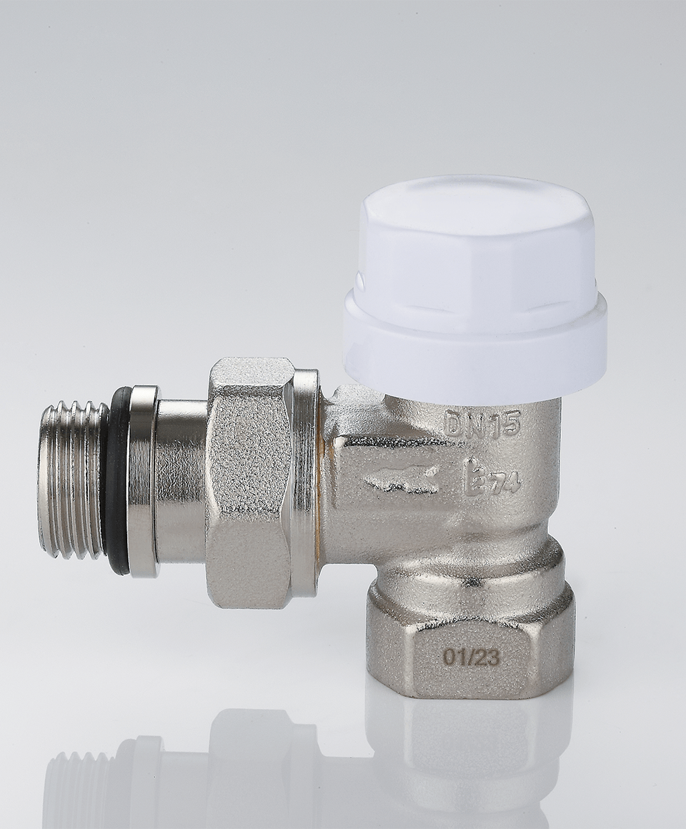 Thermostatic valve angle