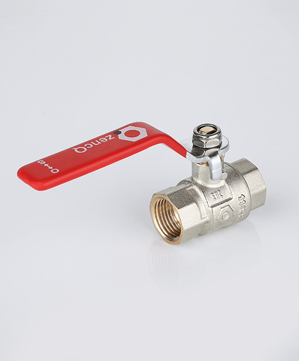 Ball valve female-female connection with lever handle