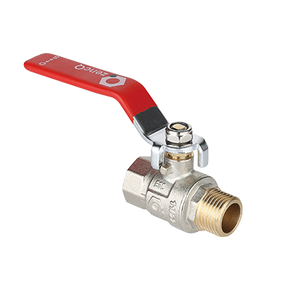 Ball valve female-male connection with lever handle