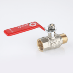 Ball valve female-male connection with lever handle