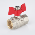 Ball valve female-female connection with T handle