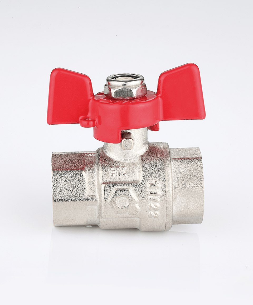 Ball valve female-female connection with T handle