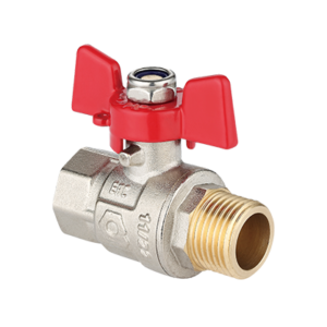 Ball valve female-male connection with T handle
