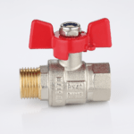 Ball valve female-male connection with T handle