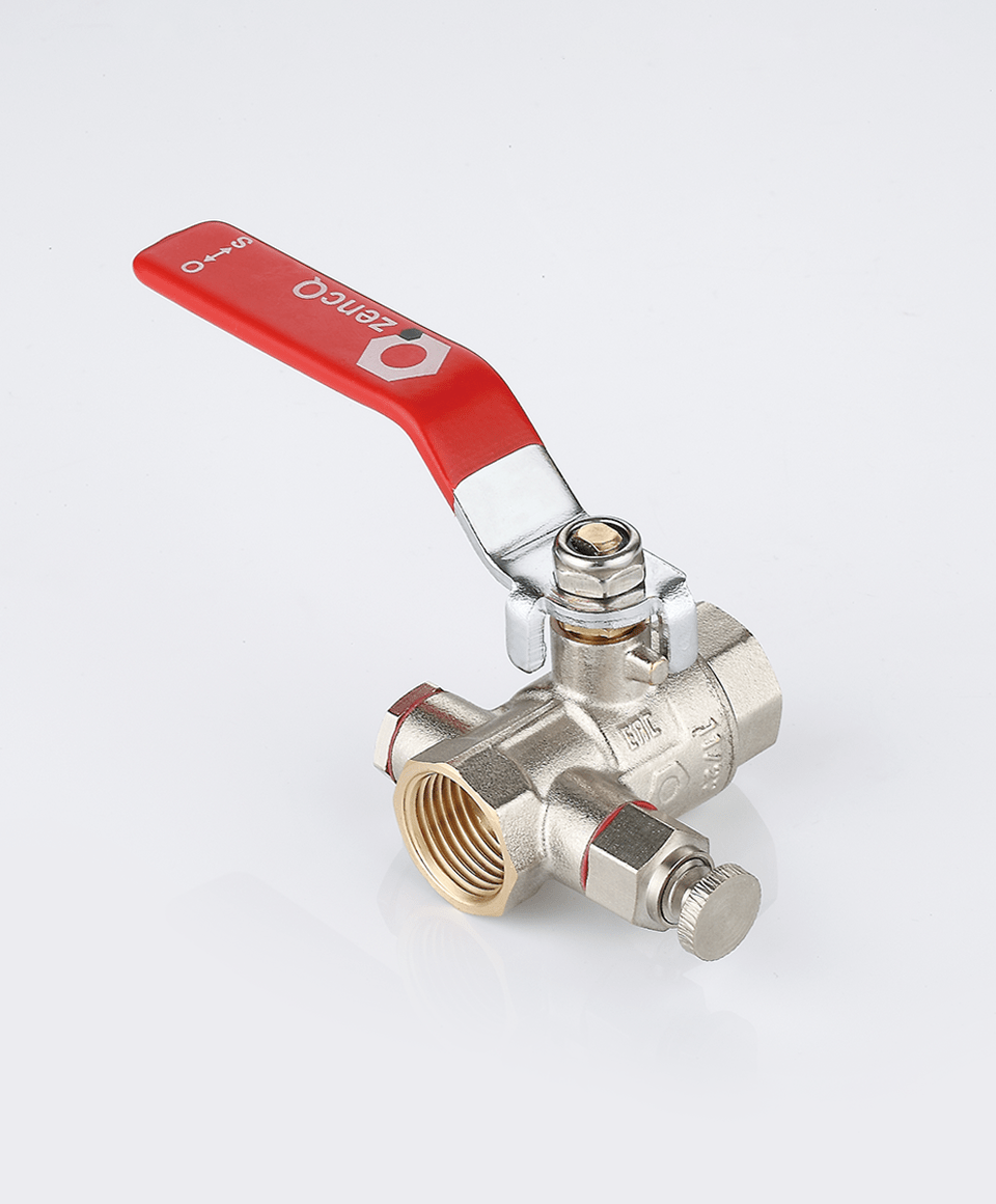 Ball valve with drain and air vent