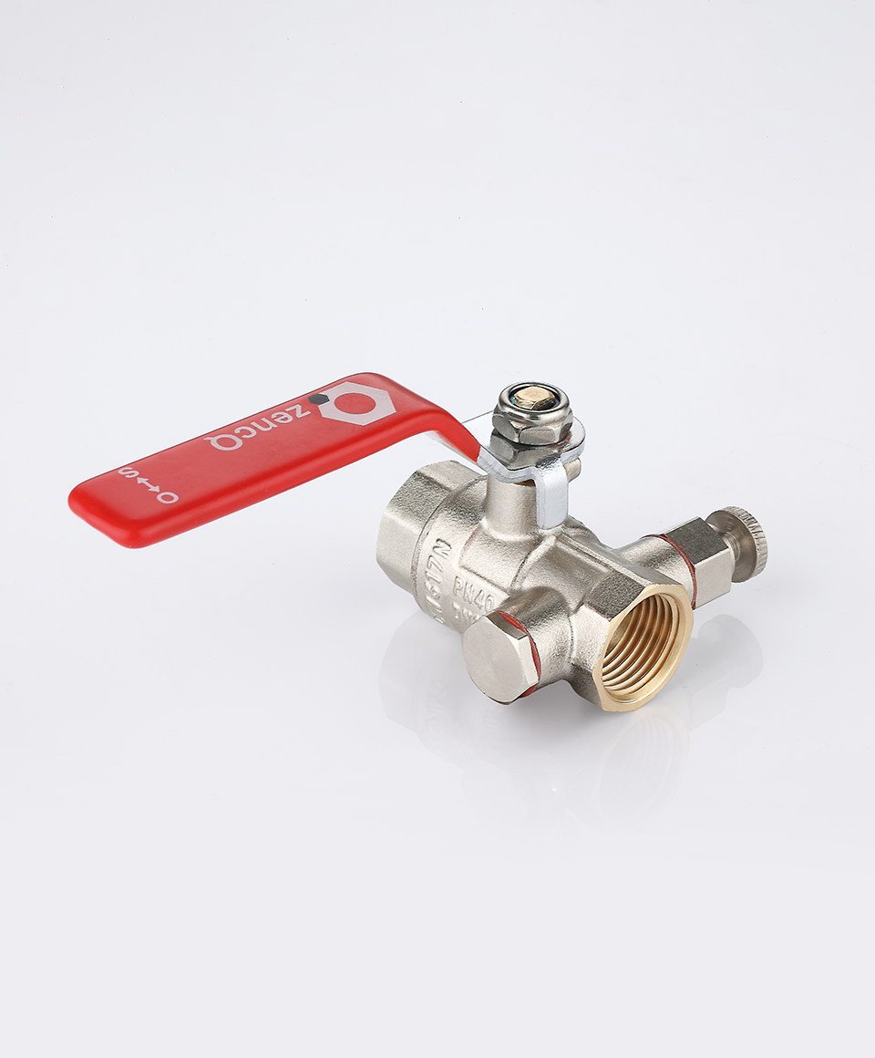 Ball valve with drain and air vent