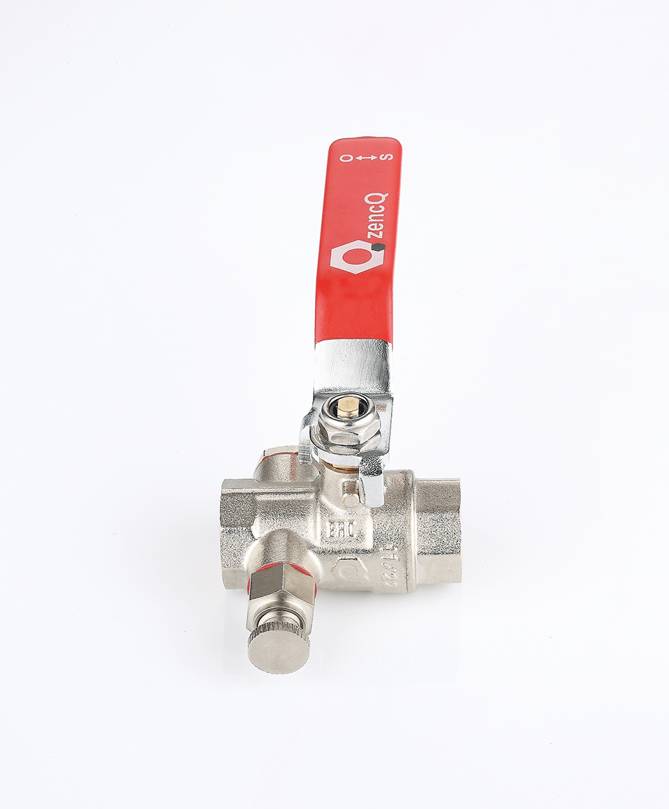 Ball valve with drain and air vent