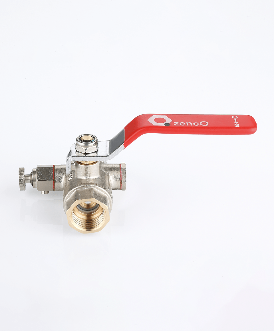 Ball valve with drain and air vent