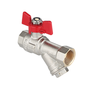 Ball valve combined with strainer