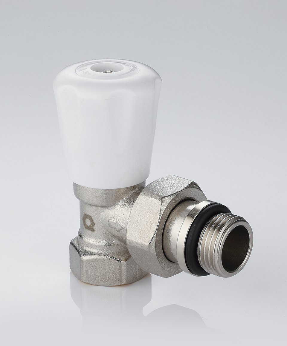 Manual radiator valve angle