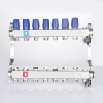 Manifold without flowmeters, with air vent and drain valve