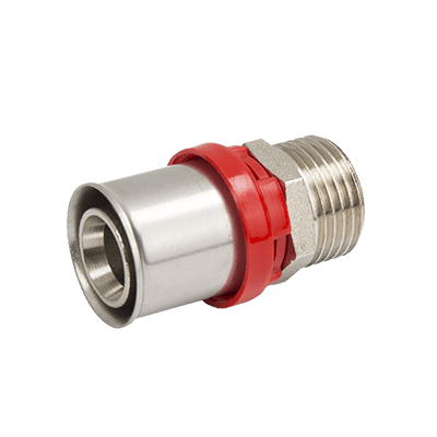 Male straight press fitting