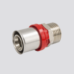 Male straight press fitting