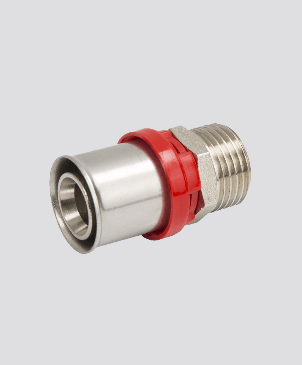 Male straight press fitting