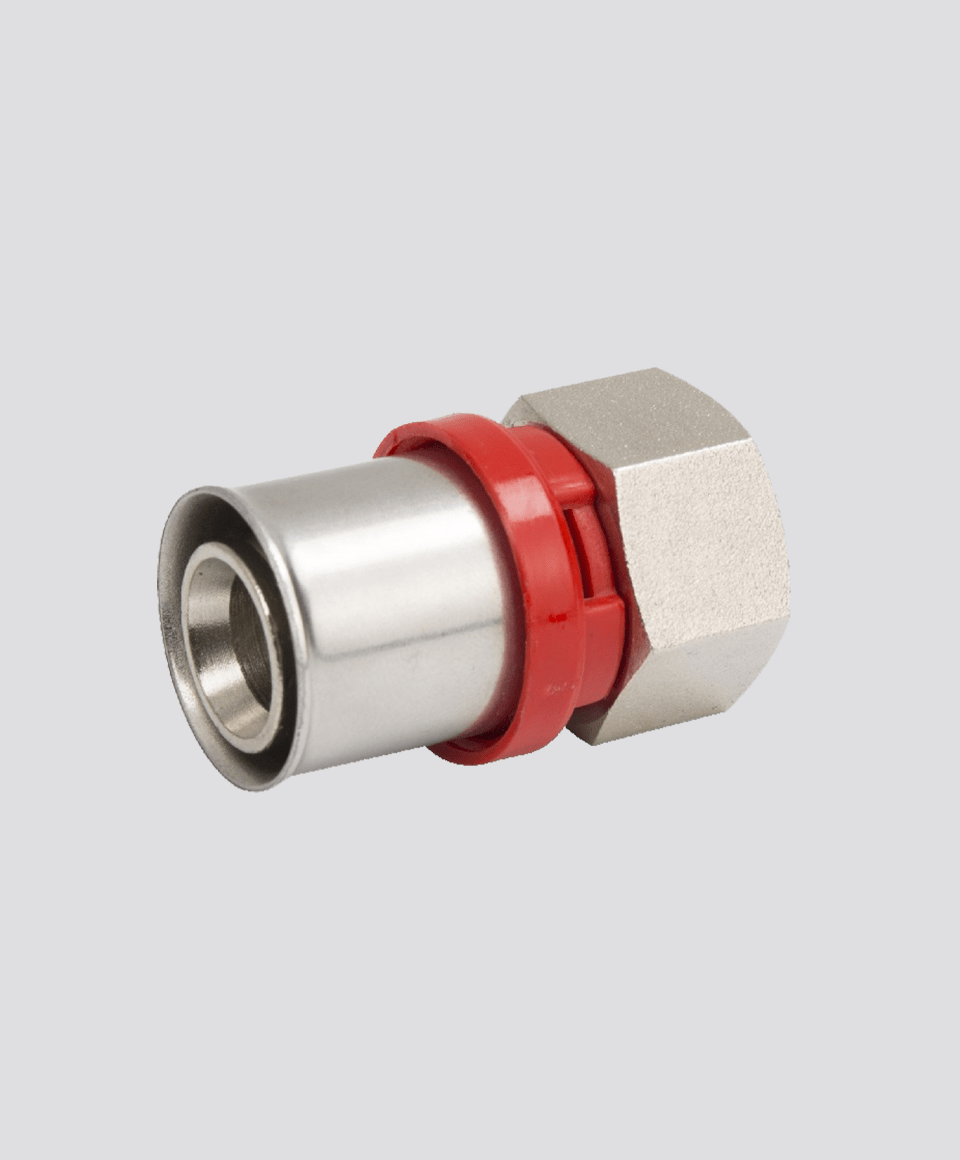 Female straight press fitting
