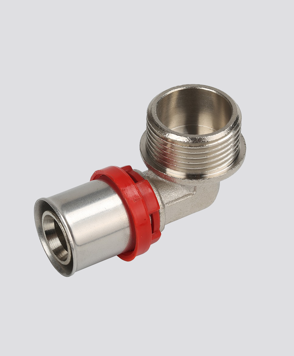 Male elbow press fitting
